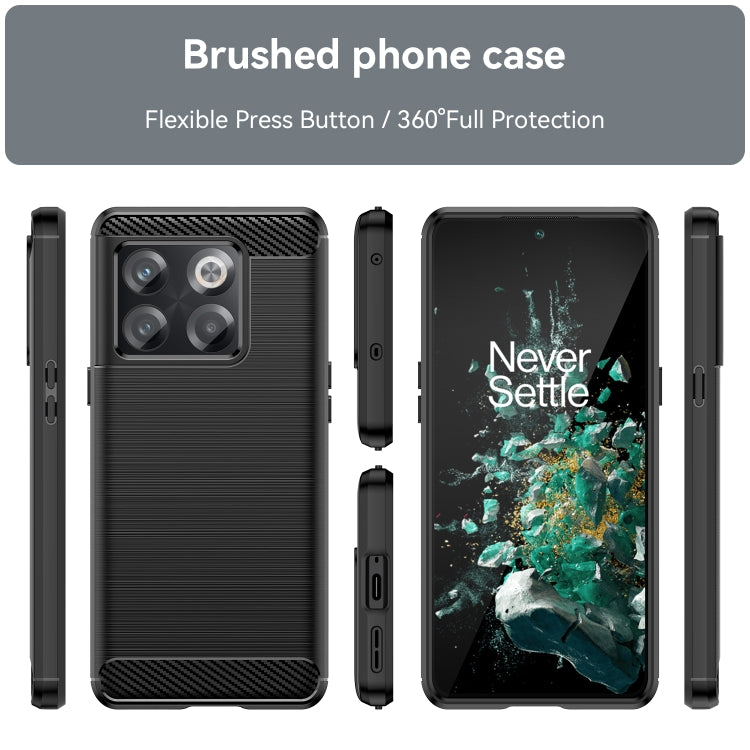For OnePlus ACE Pro Brushed Texture Carbon Fiber TPU Phone Case