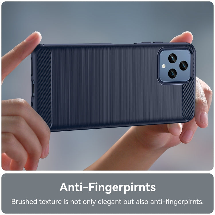 For T-Mobile REVVL 6 5G Brushed Texture Carbon Fiber TPU Phone Case