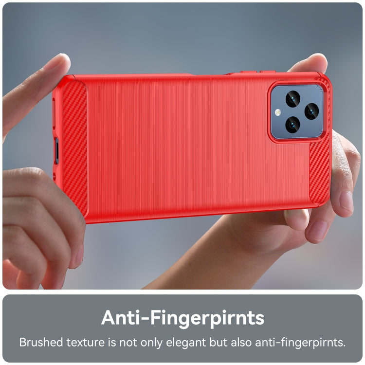 For T-Mobile REVVL 6 5G Brushed Texture Carbon Fiber TPU Phone Case