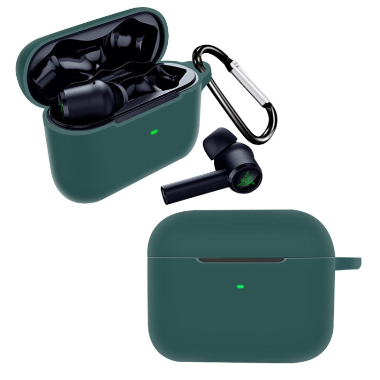 For RAZER Hammerhead True Wireless Pro Pure Color Bluetooth Earphone Soft Silicone Protective Case With Hook