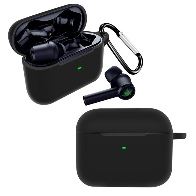 For RAZER Hammerhead True Wireless Pro Pure Color Bluetooth Earphone Soft Silicone Protective Case With Hook