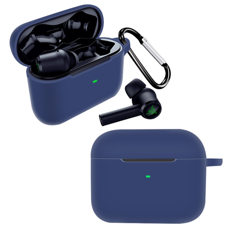 For RAZER Hammerhead True Wireless Pro Pure Color Bluetooth Earphone Soft Silicone Protective Case With Hook