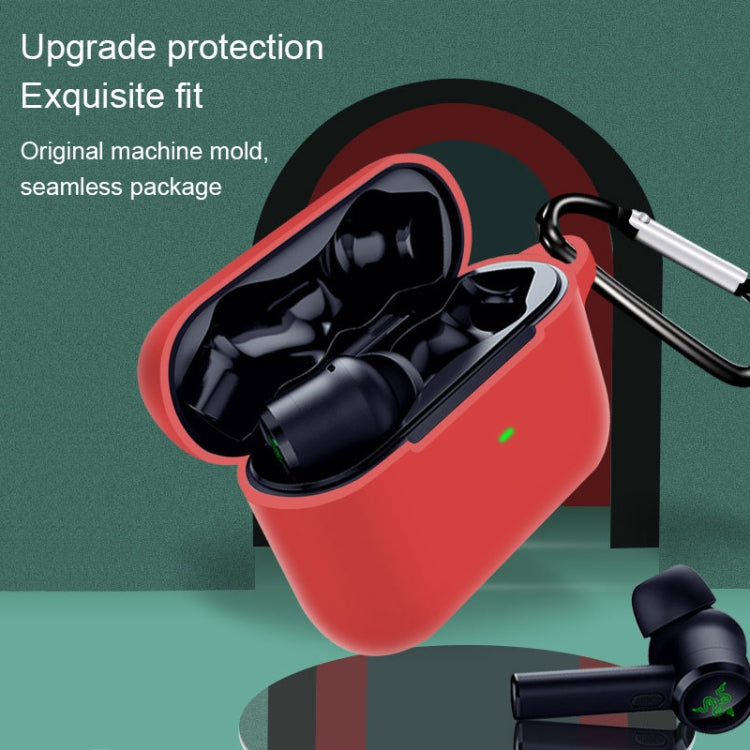 For RAZER Hammerhead True Wireless Pro Pure Color Bluetooth Earphone Soft Silicone Protective Case With Hook