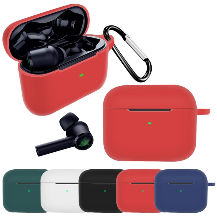 For RAZER Hammerhead True Wireless Pro Pure Color Bluetooth Earphone Soft Silicone Protective Case With Hook