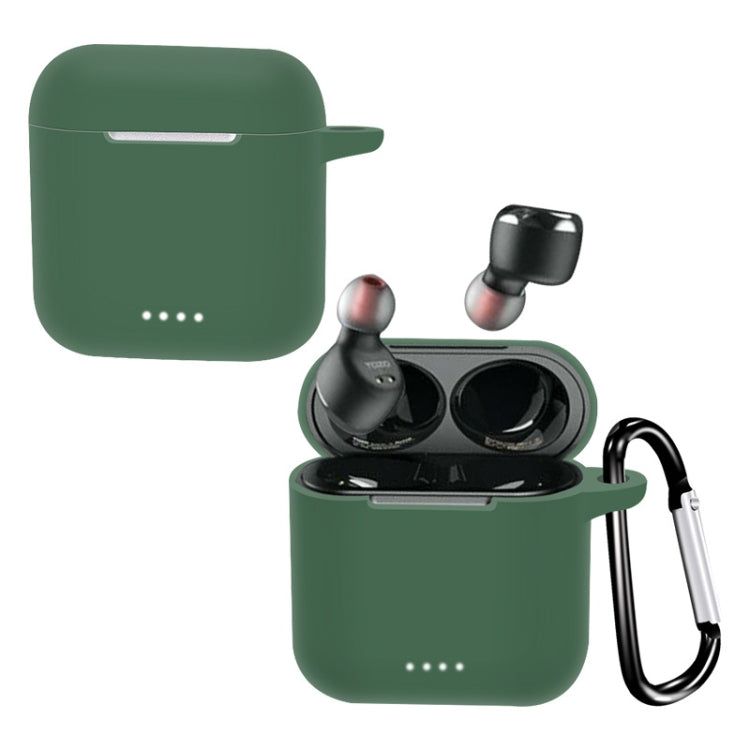For Tozo T6 Pure Color Bluetooth Earphone Soft Silicone Protective Case With Hook