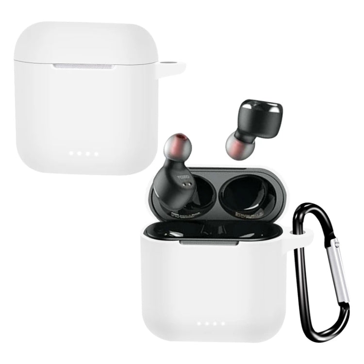 For Tozo T6 Pure Color Bluetooth Earphone Soft Silicone Protective Case With Hook