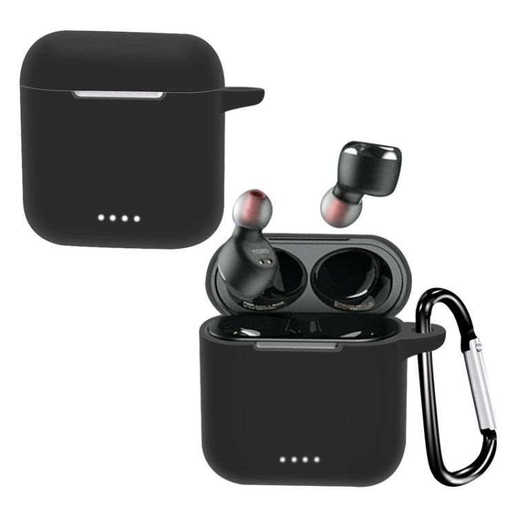 For Tozo T6 Pure Color Bluetooth Earphone Soft Silicone Protective Case With Hook