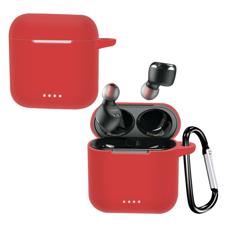 For Tozo T6 Pure Color Bluetooth Earphone Soft Silicone Protective Case With Hook
