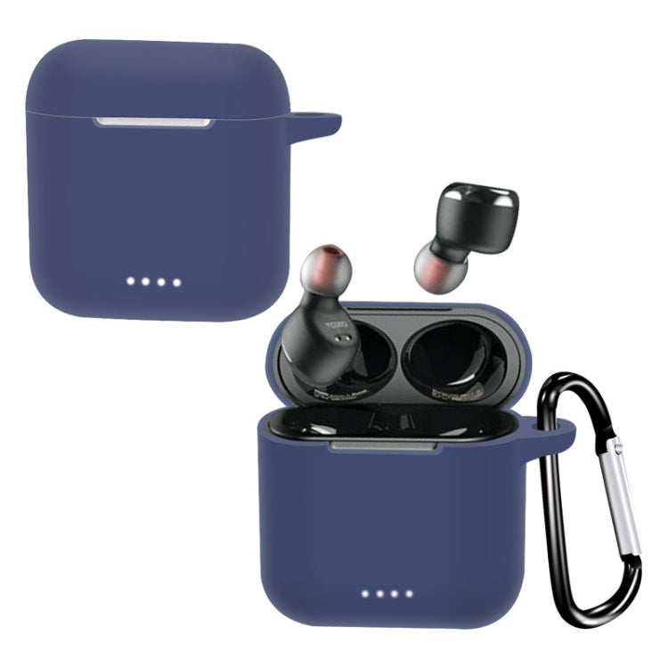 For Tozo T6 Pure Color Bluetooth Earphone Soft Silicone Protective Case With Hook