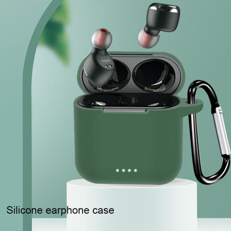 For Tozo T6 Pure Color Bluetooth Earphone Soft Silicone Protective Case With Hook