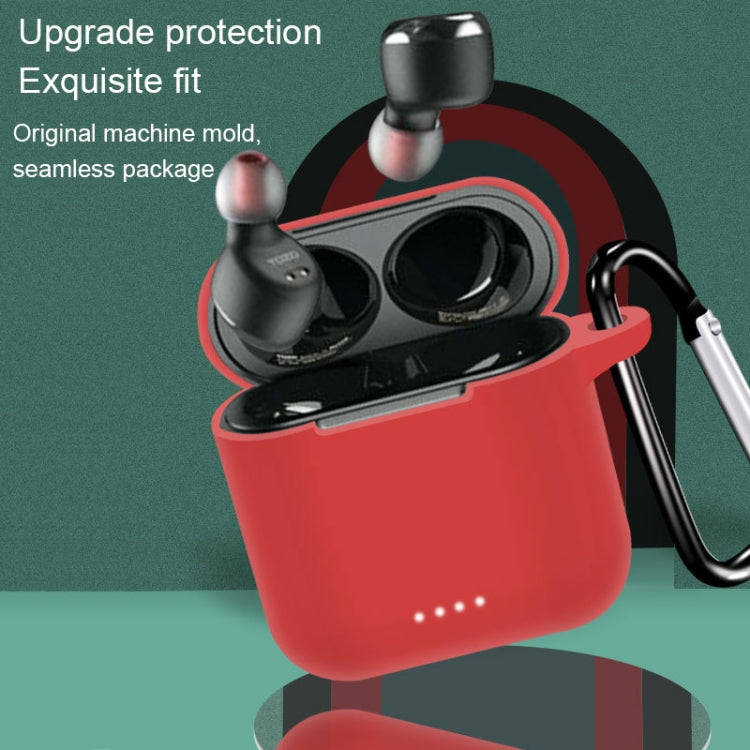 For Tozo T6 Pure Color Bluetooth Earphone Soft Silicone Protective Case With Hook