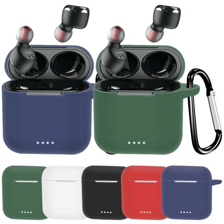 For Tozo T6 Pure Color Bluetooth Earphone Soft Silicone Protective Case With Hook