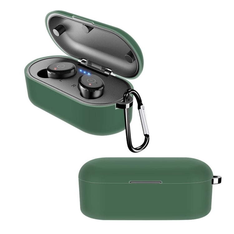 For Tozo T10 Pure Color Bluetooth Earphone Soft Silicone Protective Case With Hook
