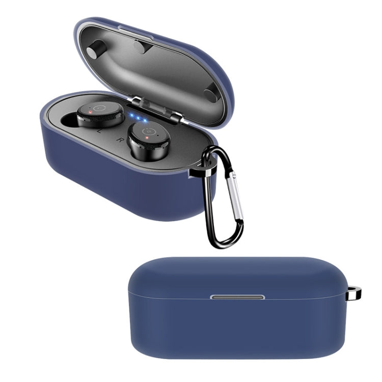 For Tozo T10 Pure Color Bluetooth Earphone Soft Silicone Protective Case With Hook