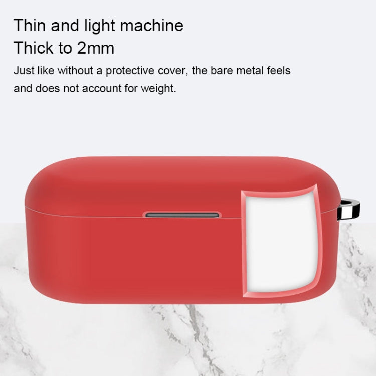 For Tozo T10 Pure Color Bluetooth Earphone Soft Silicone Protective Case With Hook