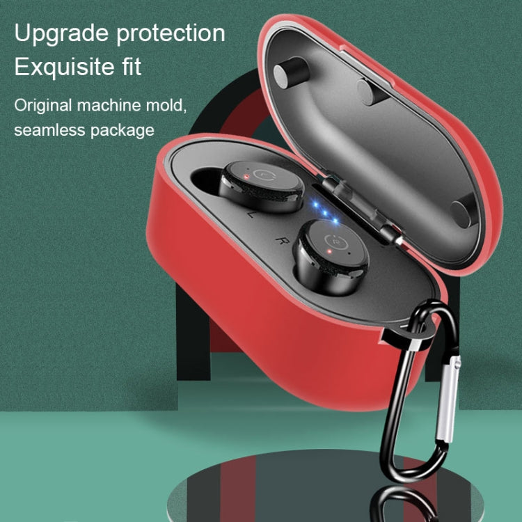For Tozo T10 Pure Color Bluetooth Earphone Soft Silicone Protective Case With Hook