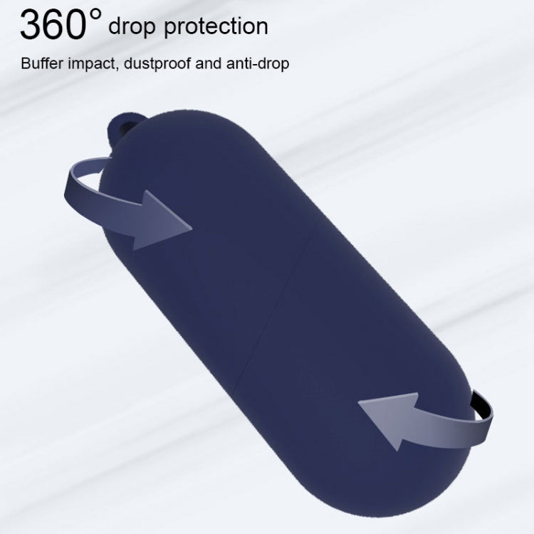 For Motorola MotoBuds 400 / VerveBuds 400 Pure Color Bluetooth Earphone Soft Silicone Protective Case With Hook