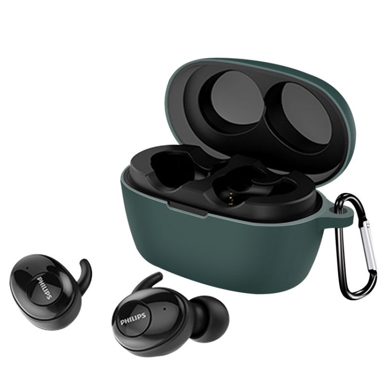 For Philips SHB2505 Pure Color Bluetooth Earphone Soft Silicone Protective Case With Hook