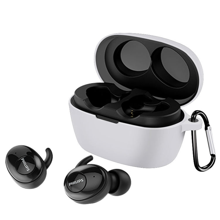 For Philips SHB2505 Pure Color Bluetooth Earphone Soft Silicone Protective Case With Hook