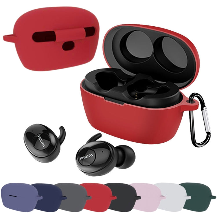For Philips SHB2505 Pure Color Bluetooth Earphone Soft Silicone Protective Case With Hook