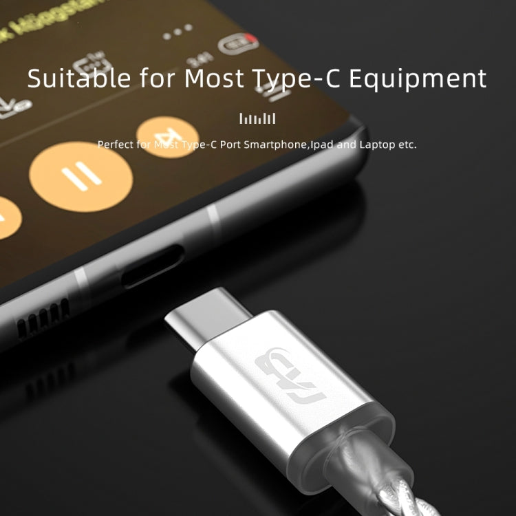 CVJ V5.TC 1.25m Type-C Digital Decoding Silver-plated Earphone Cable, Style:MMCX(Silver)