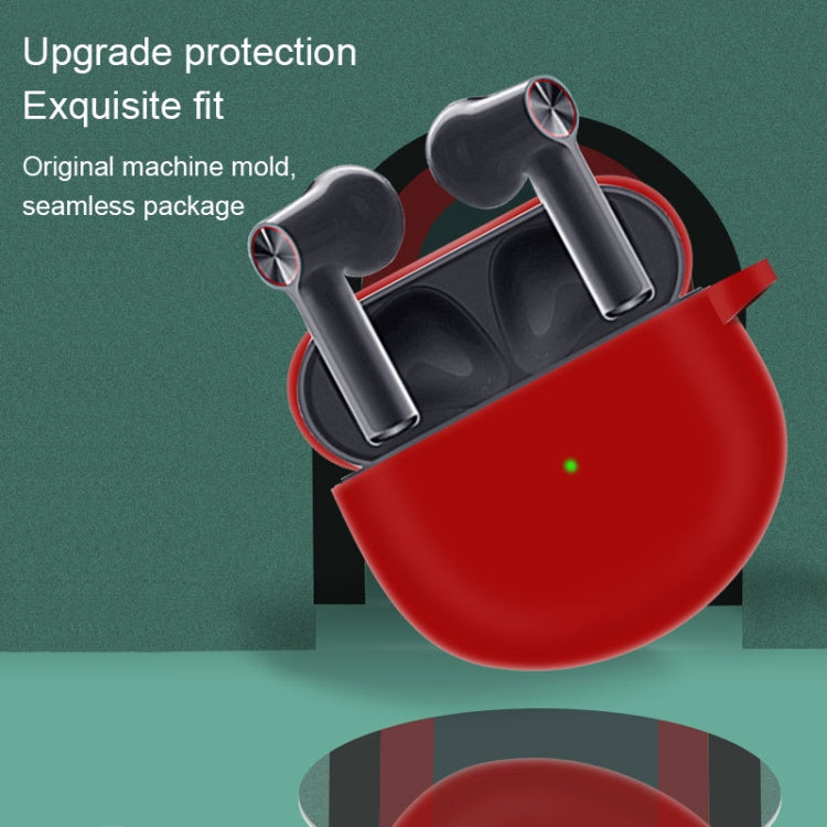 For OnePlus Buds Pure Color Bluetooth Earphone Soft Silicone Protective Case With Hook