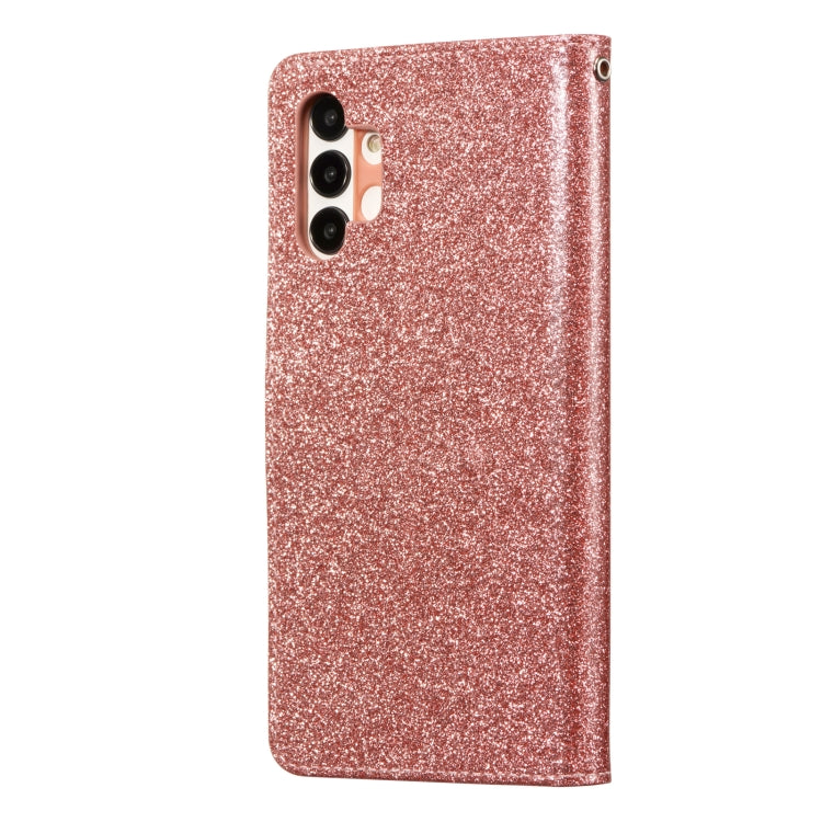 For Samsung Galaxy A13 Glitter Powder Love Leather Phone Case
