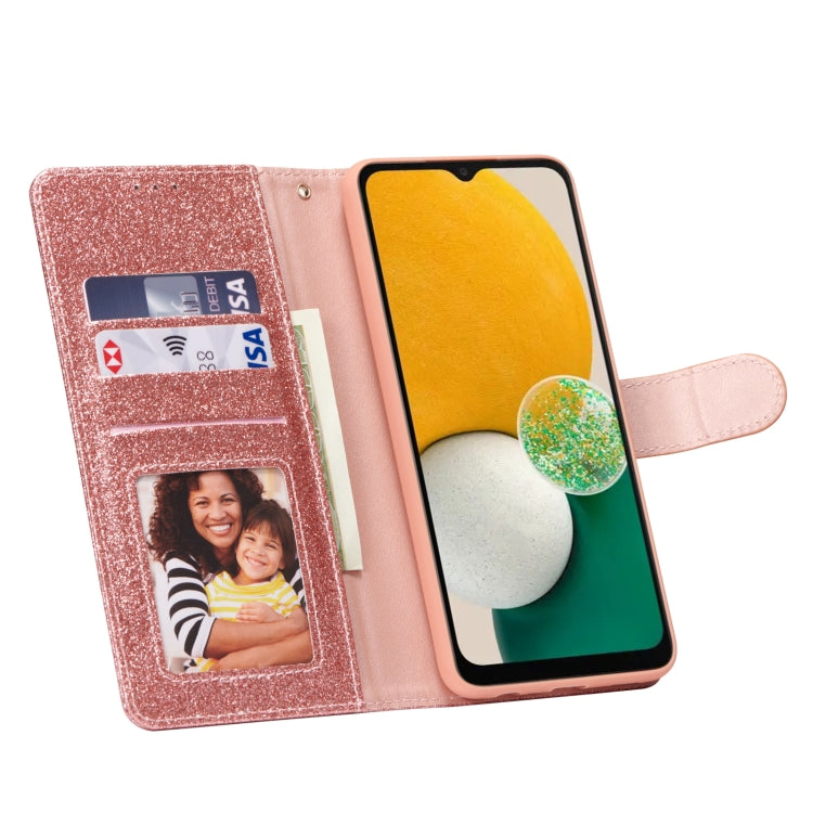 For Samsung Galaxy A13 Glitter Powder Love Leather Phone Case
