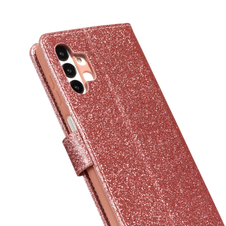For Samsung Galaxy A13 Glitter Powder Love Leather Phone Case