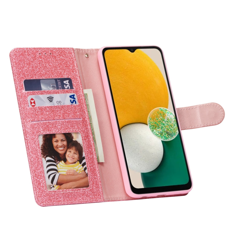 For Samsung Galaxy A13 Glitter Powder Love Leather Phone Case