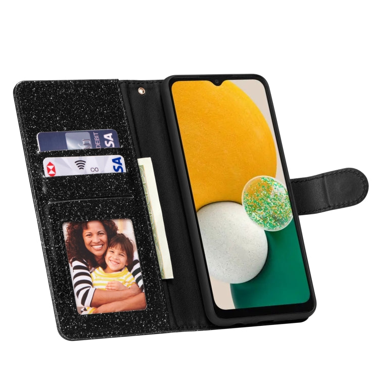For Samsung Galaxy A13 Glitter Powder Love Leather Phone Case