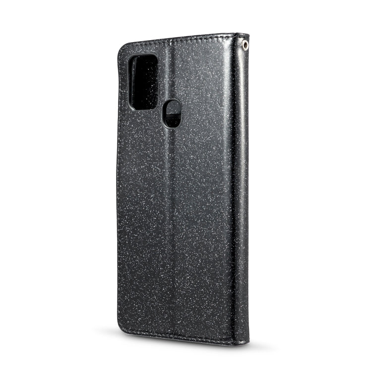 For Samsung Galaxy A21S Glitter Powder Love Leather Phone Case