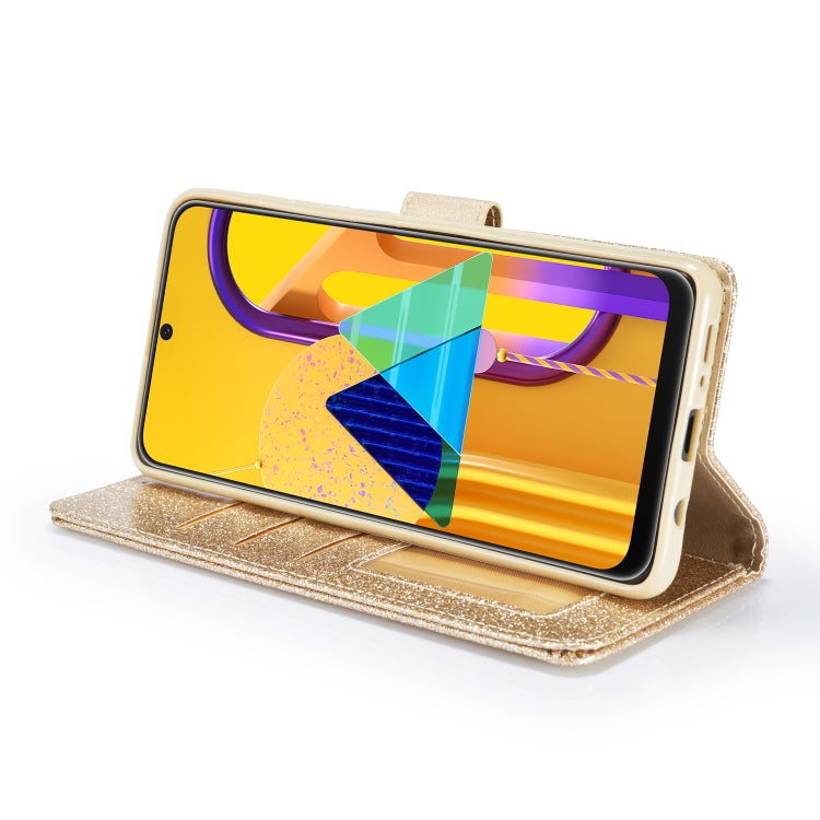 For Samsung Galaxy A51 Glitter Powder Love Leather Phone Case