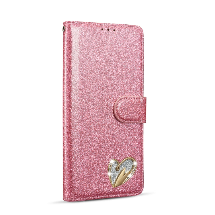 For Samsung Galaxy A51 Glitter Powder Love Leather Phone Case
