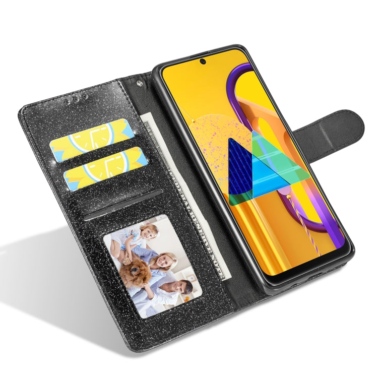 For Samsung Galaxy A51 Glitter Powder Love Leather Phone Case