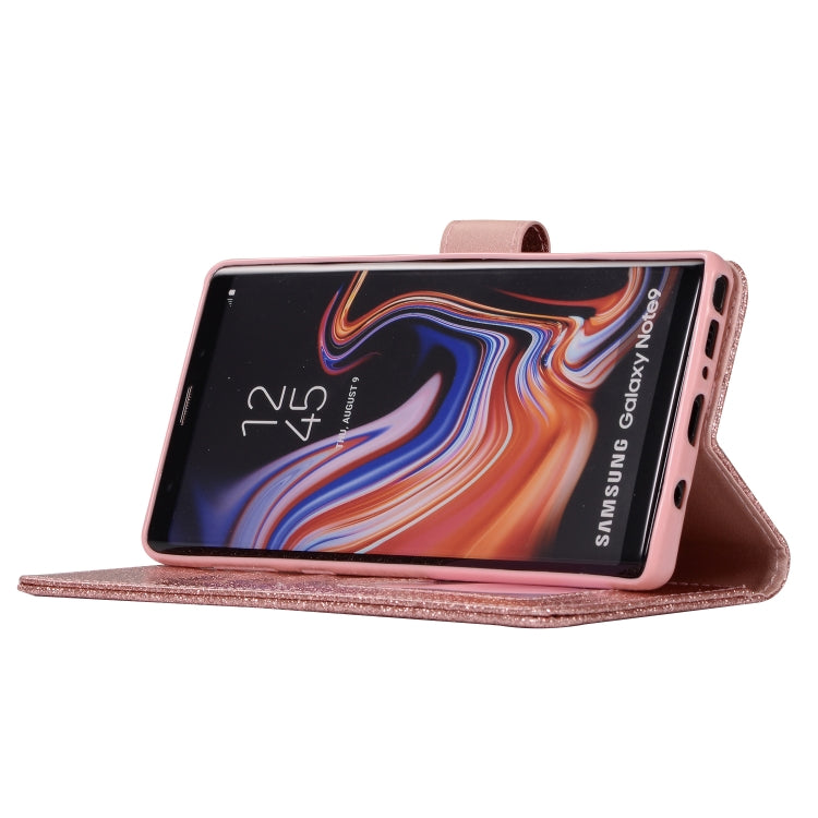 For Samsung Galaxy Note9 Glitter Powder Love Leather Phone Case