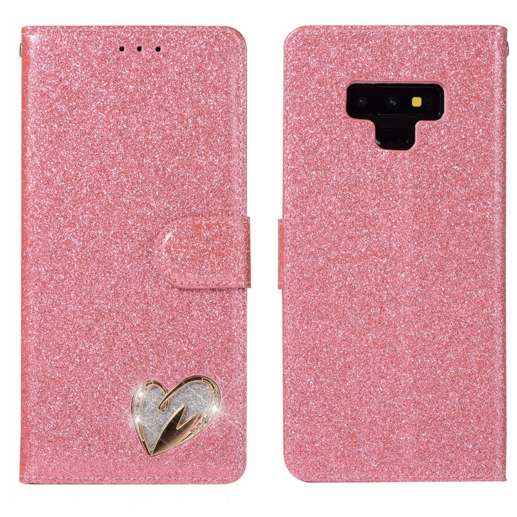 For Samsung Galaxy Note9 Glitter Powder Love Leather Phone Case