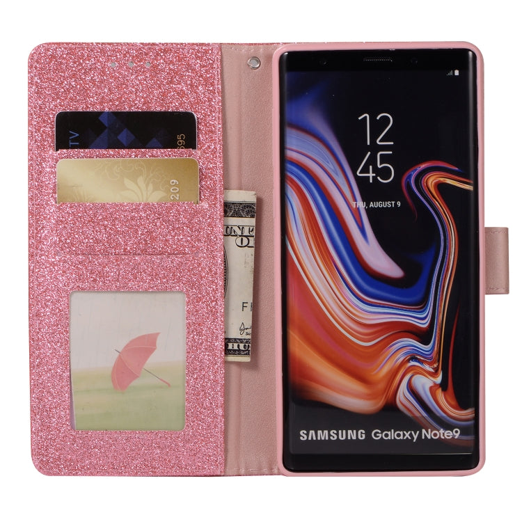 For Samsung Galaxy Note9 Glitter Powder Love Leather Phone Case
