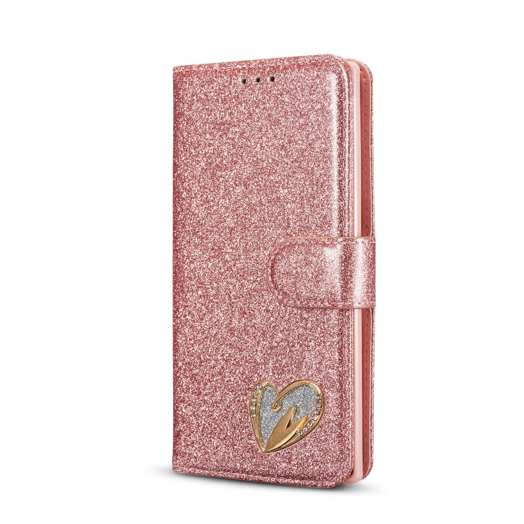 For Samsung Galaxy Note10 Glitter Powder Love Leather Phone Case