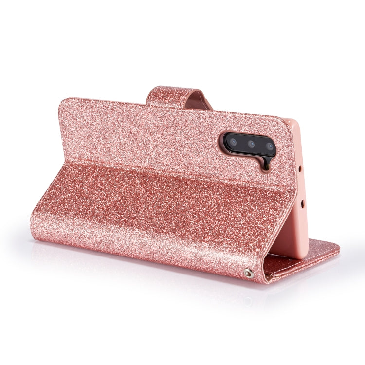 For Samsung Galaxy Note10 Glitter Powder Love Leather Phone Case