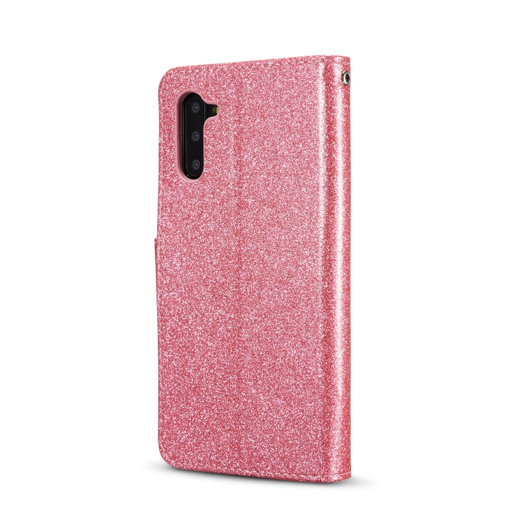 For Samsung Galaxy Note10 Glitter Powder Love Leather Phone Case
