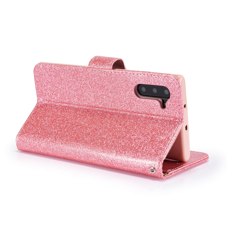 For Samsung Galaxy Note10 Glitter Powder Love Leather Phone Case