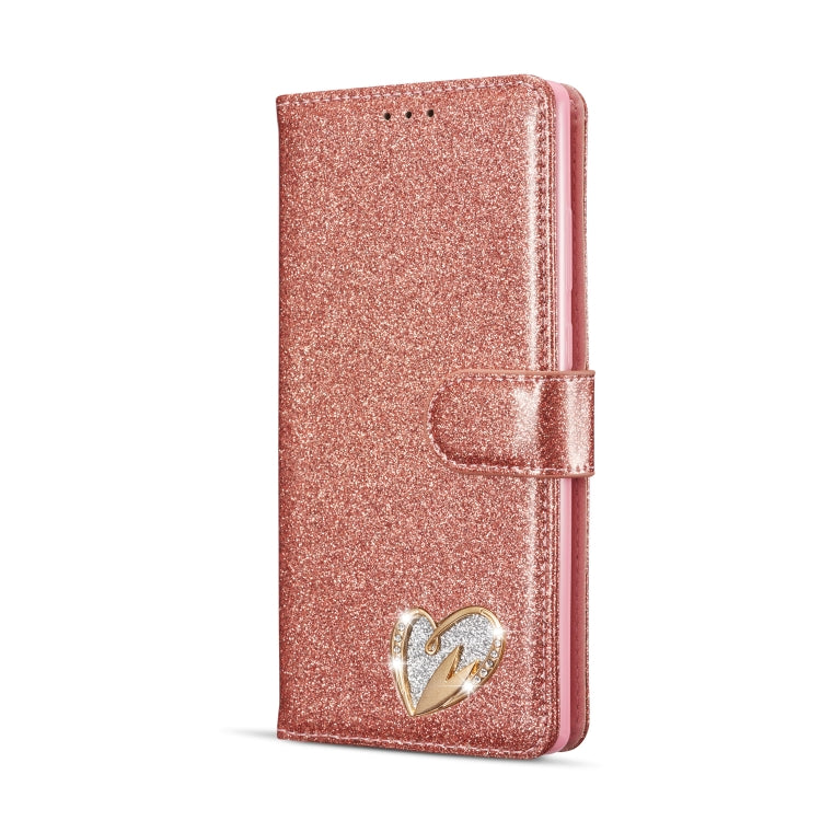 For Samsung Galaxy Note20 Glitter Powder Love Leather Phone Case