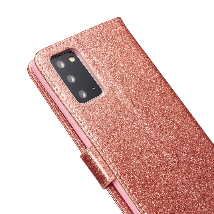 For Samsung Galaxy Note20 Glitter Powder Love Leather Phone Case
