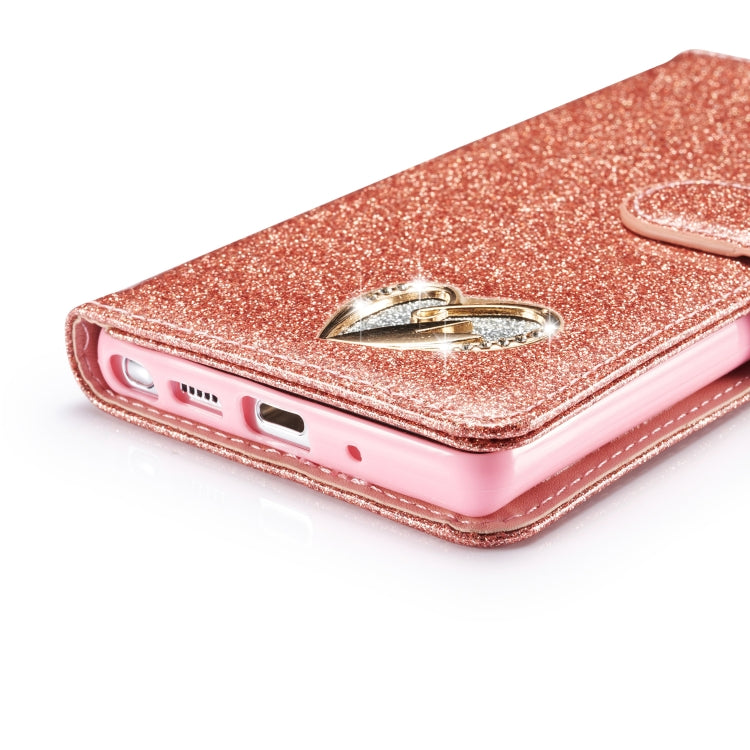 For Samsung Galaxy Note20 Glitter Powder Love Leather Phone Case