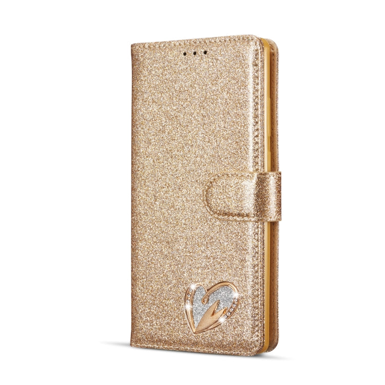 For Samsung Galaxy Note20 Glitter Powder Love Leather Phone Case
