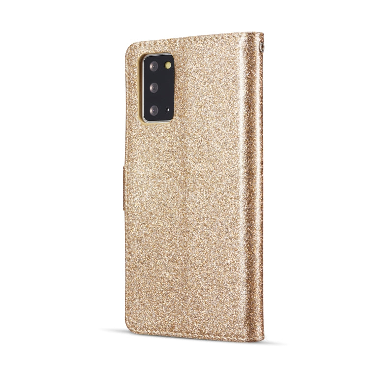 For Samsung Galaxy Note20 Glitter Powder Love Leather Phone Case
