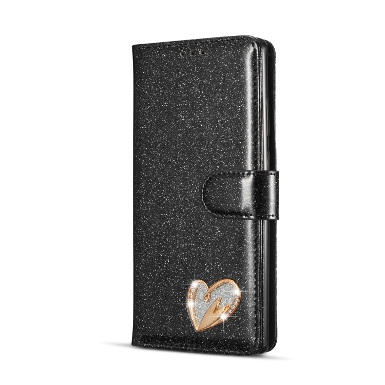 For Samsung Galaxy Note20 Glitter Powder Love Leather Phone Case