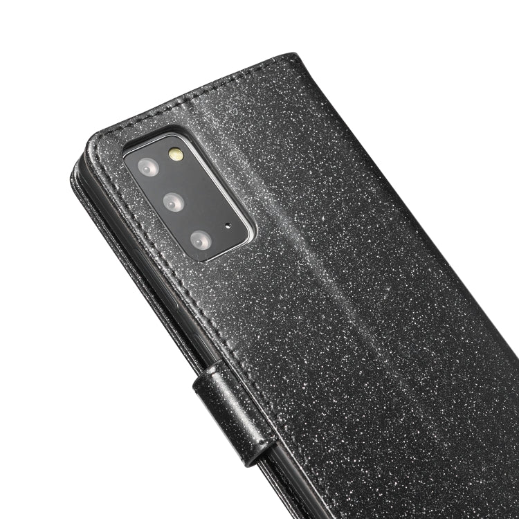 For Samsung Galaxy Note20 Glitter Powder Love Leather Phone Case