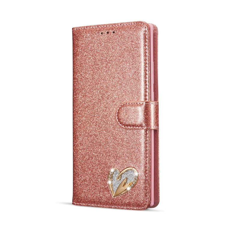 For Samsung Galaxy Note20 Ultra Glitter Powder Love Leather Phone Case